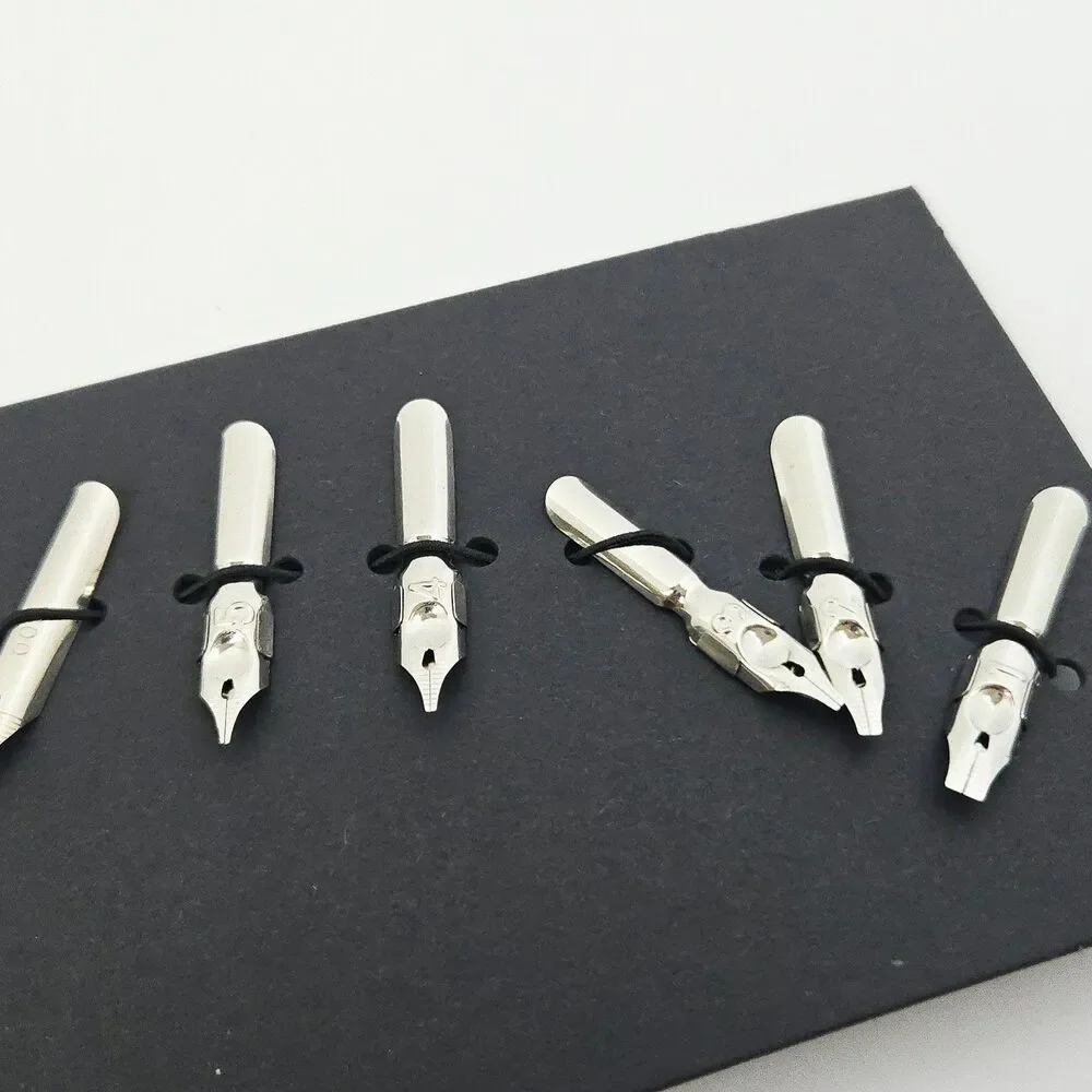 Beginner Calligraphy Set Starter Kit w/ Wooden Dip Pen 2 Ink Bottles Steel Nibs